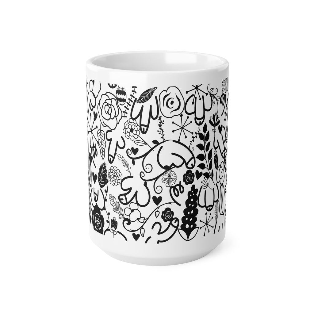 Funny Adult Humour Novelty mug penis flower Dick Pic Caffeine Cup