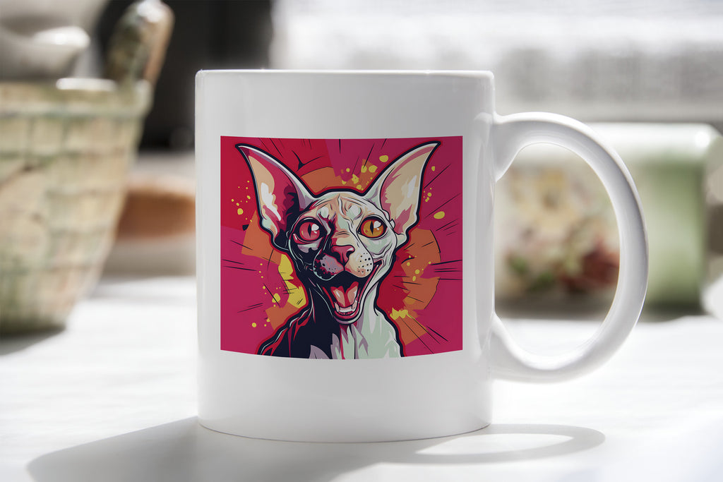 Sphynx cat pop art Novelty Mug Fun Coffee Cup