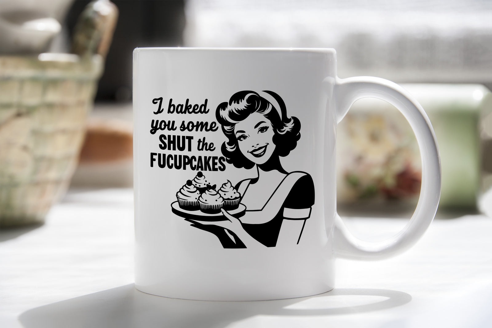 I baked you some shut the fucupcakes Novelty Mug Fun Coffee Cup