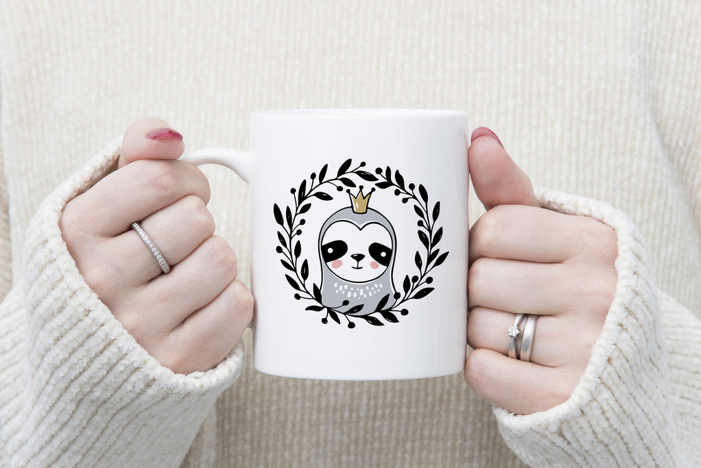 King Sloth Novelty Mug Number 1 Crown Fun Coffee Cup