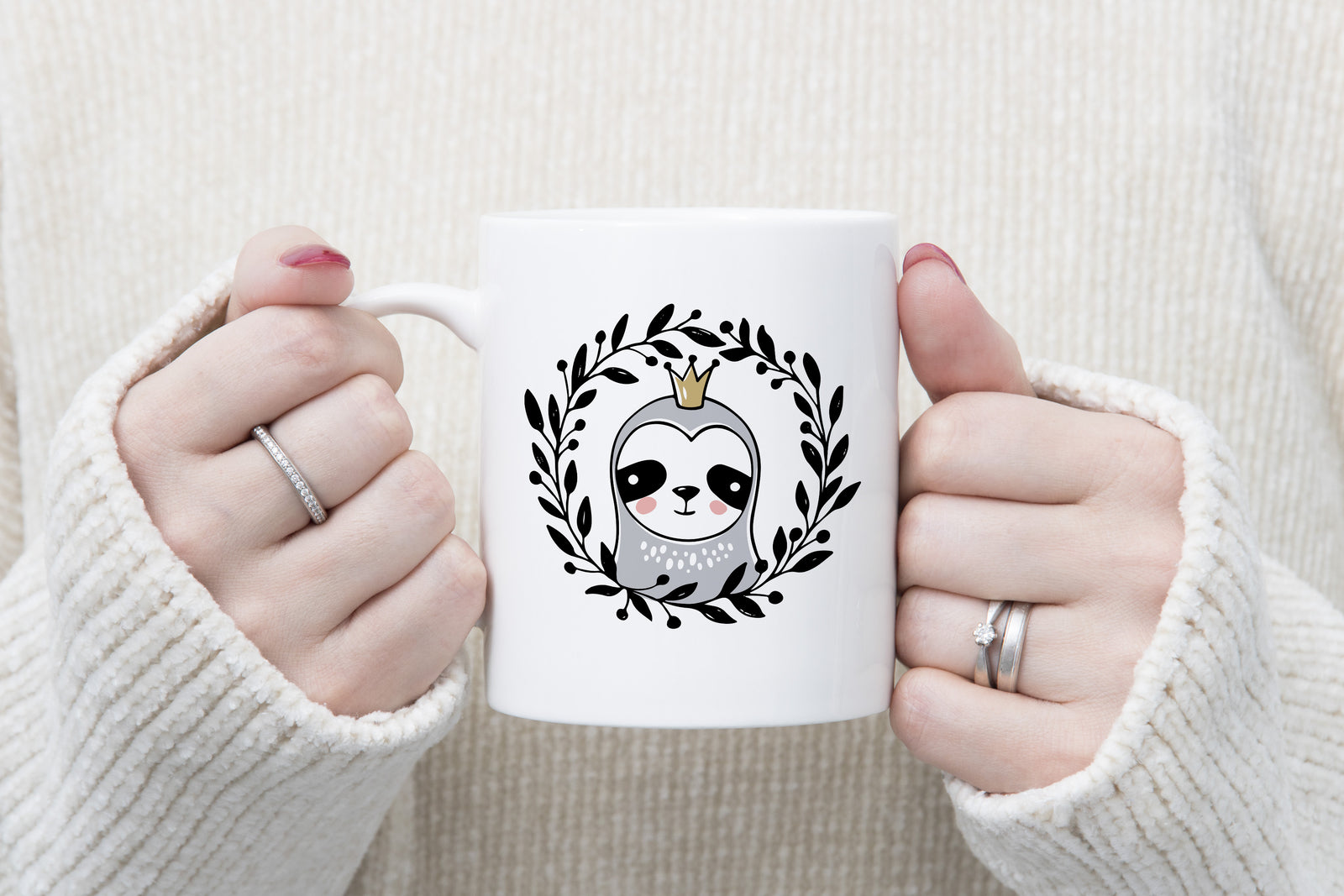 King Sloth Novelty Mug Number 1 Crown Fun Coffee Cup