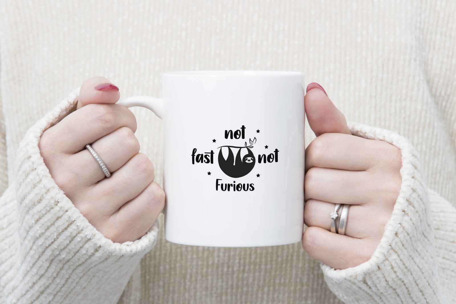 Sloth Not Fast Not Furious Coffee Cup Funny Novelty Mug Gift