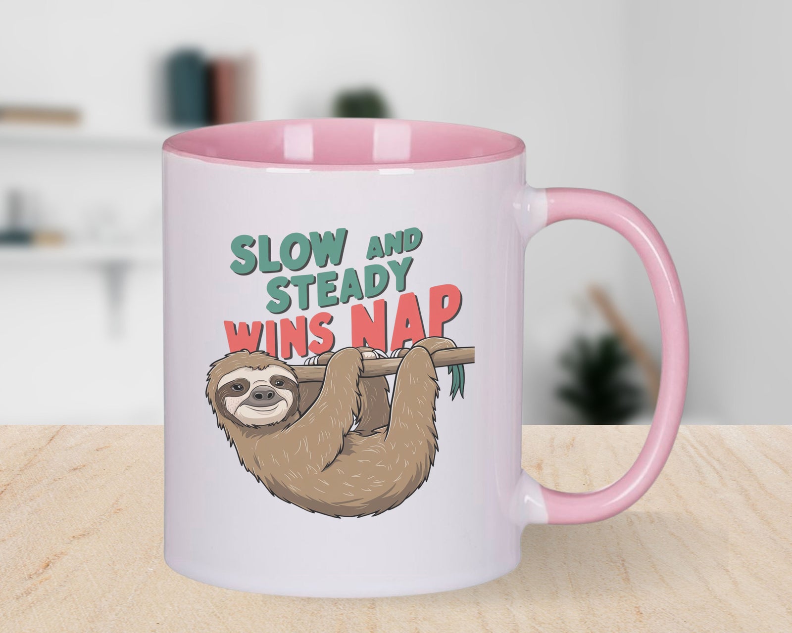 Sloth Novelty Mug Coffee Cup Slow and Steady Wins the Nap