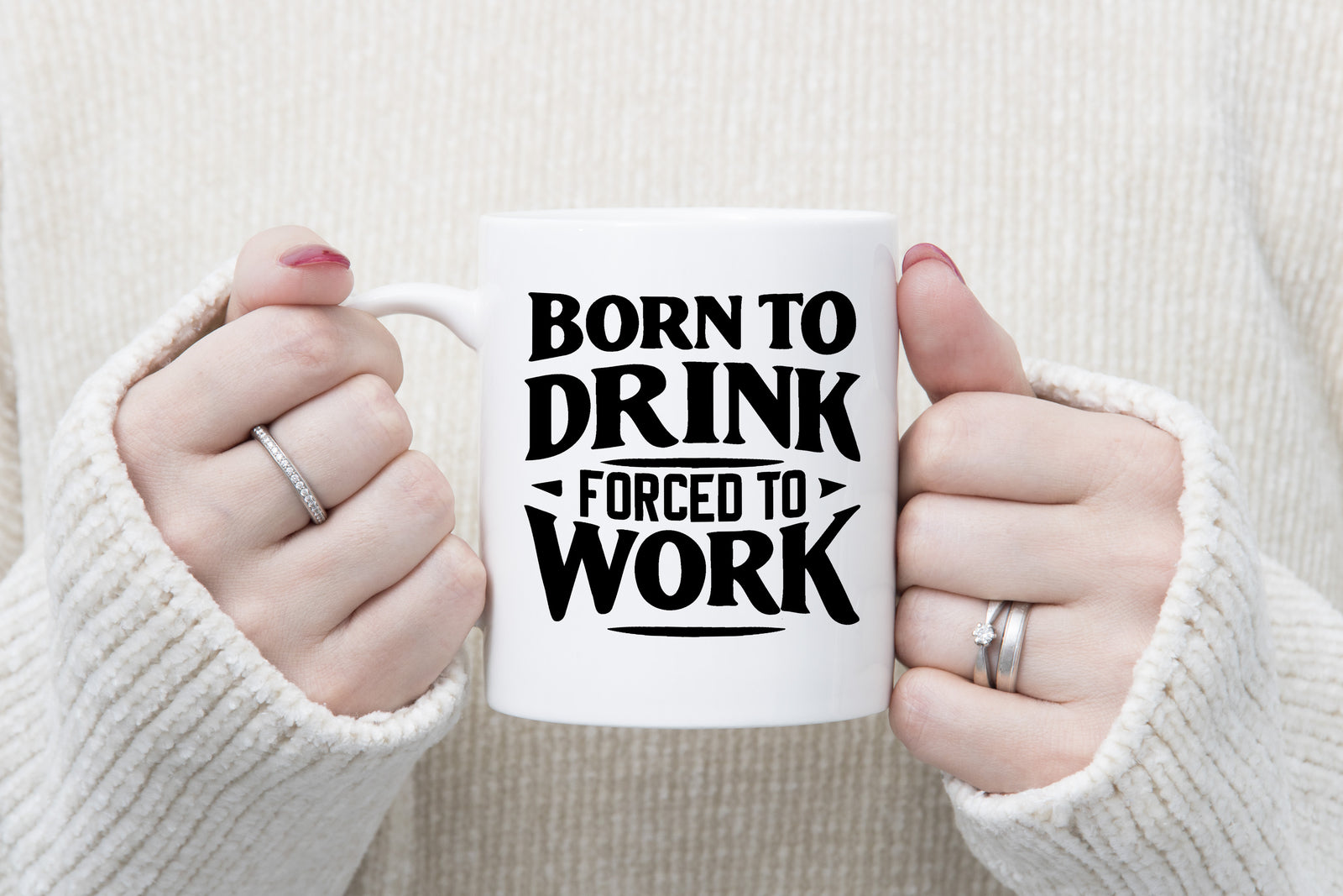 Born to drink forced to work Funny Novelty Mug Fun Coffee Cup