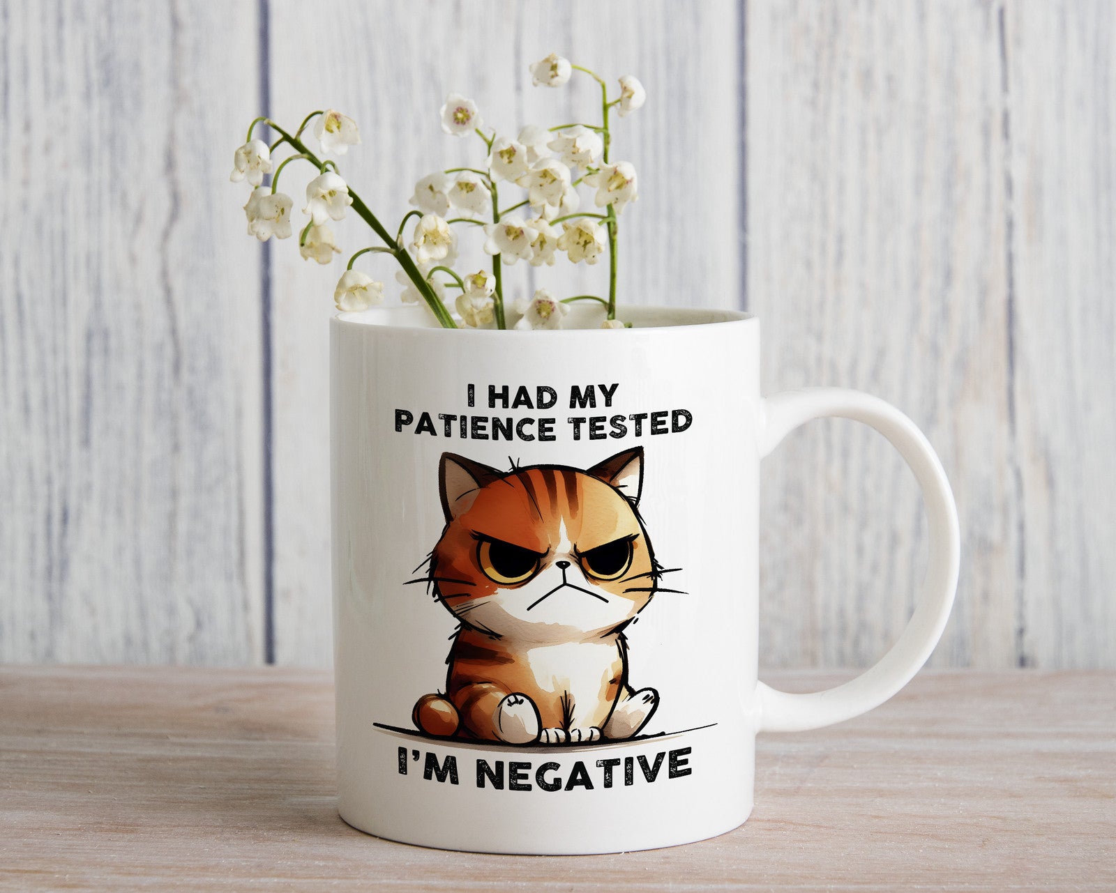 Patience tested I'm Negative Novelty Mug Sarcastic Coffee
