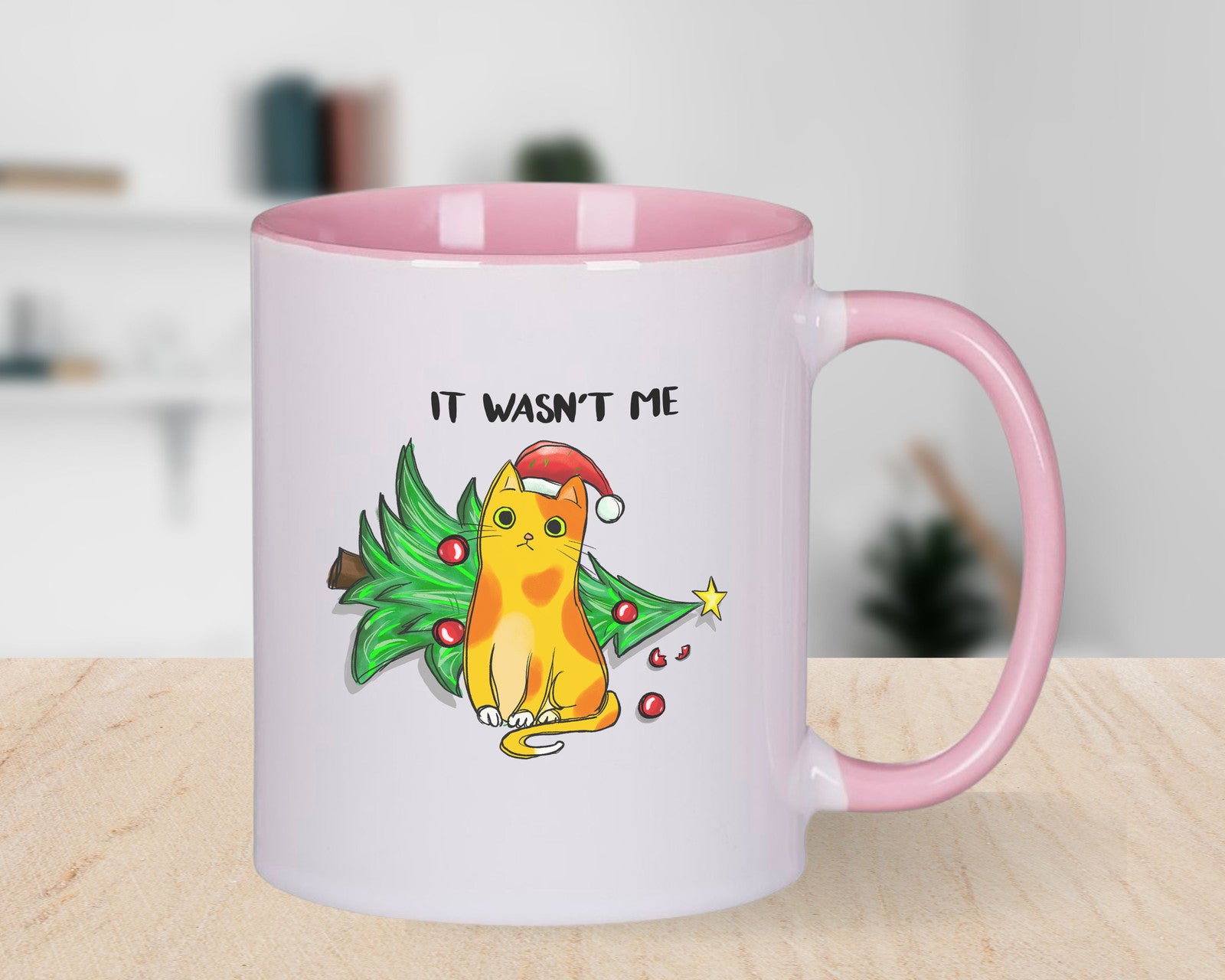 Cat Christmas Tree Killer Novelty Mug Caffeine Tea Cup