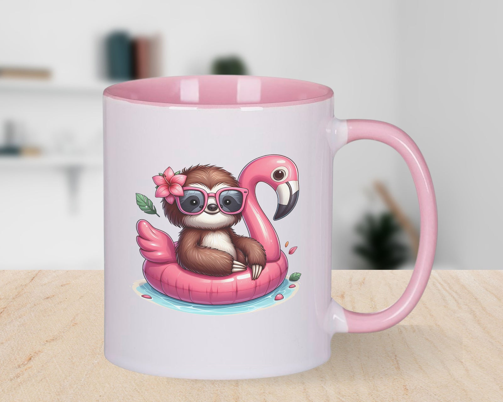 Sloth Summer Float Novelty Mug Fun Coffee Cup