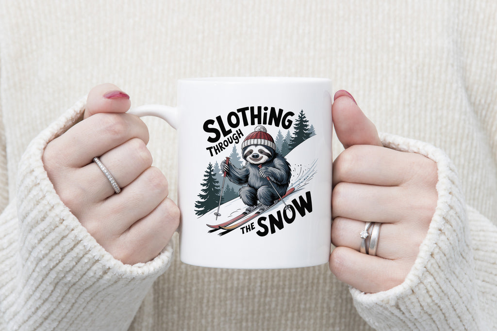 Christmas Sloth Mug Slothing Through the Snow Coffee Novelty Cup