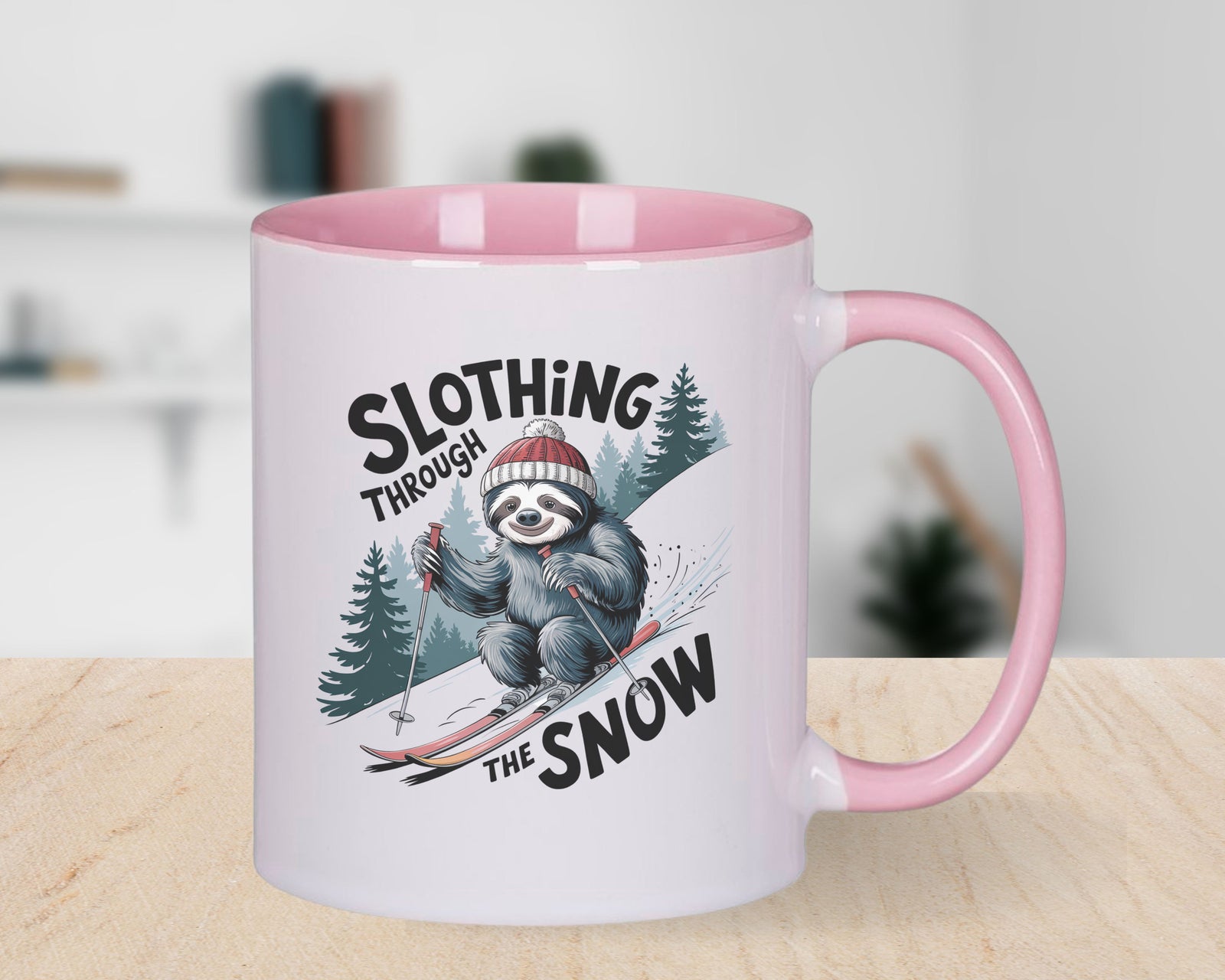 Christmas Sloth Mug Slothing Through the Snow Coffee Novelty Cup