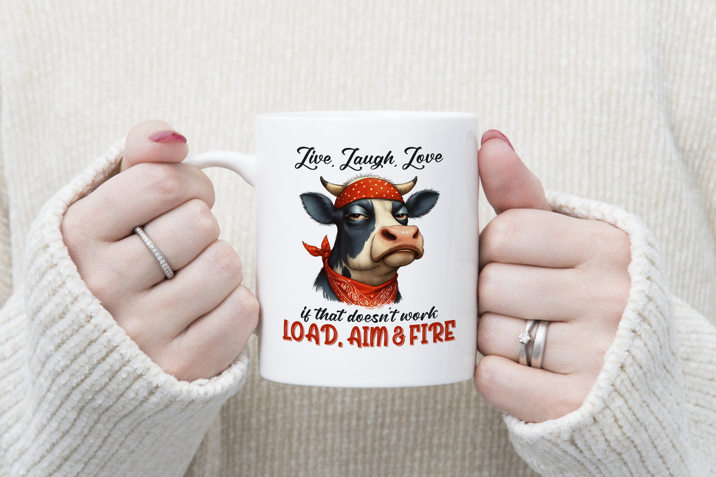 Sarcastic Mug Live Laugh Love Novelty Mug Gift Coffee Cup