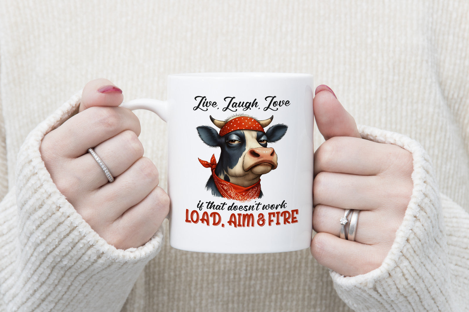 Sarcastic Mug Live Laugh Love Novelty Mug Gift Coffee Cup