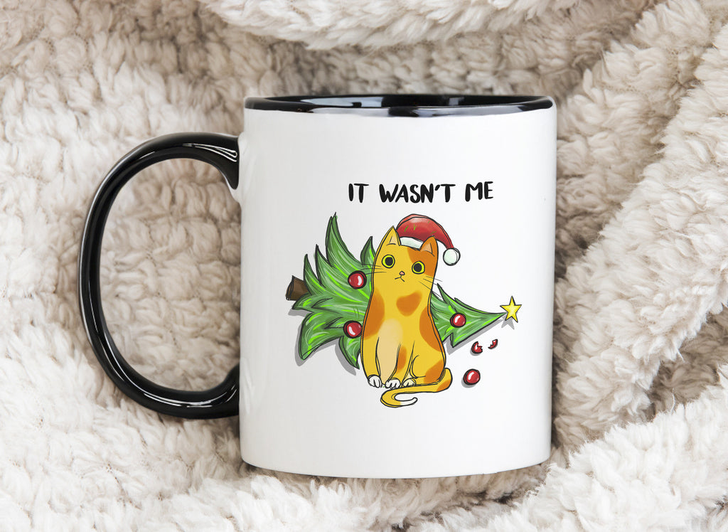 Cat Christmas Tree Killer Novelty Mug Caffeine Tea Cup