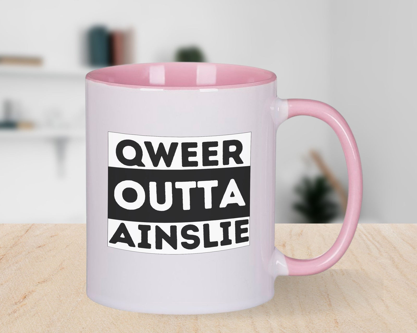 Qweer outta Ainslie ACT Novelty Mug Gay Pride LGBTQIA Coffee Cup