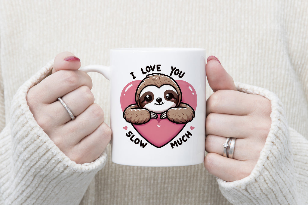 Sloth Mug I Love you Slow Much Coffee Novelty Cup Valentines Day