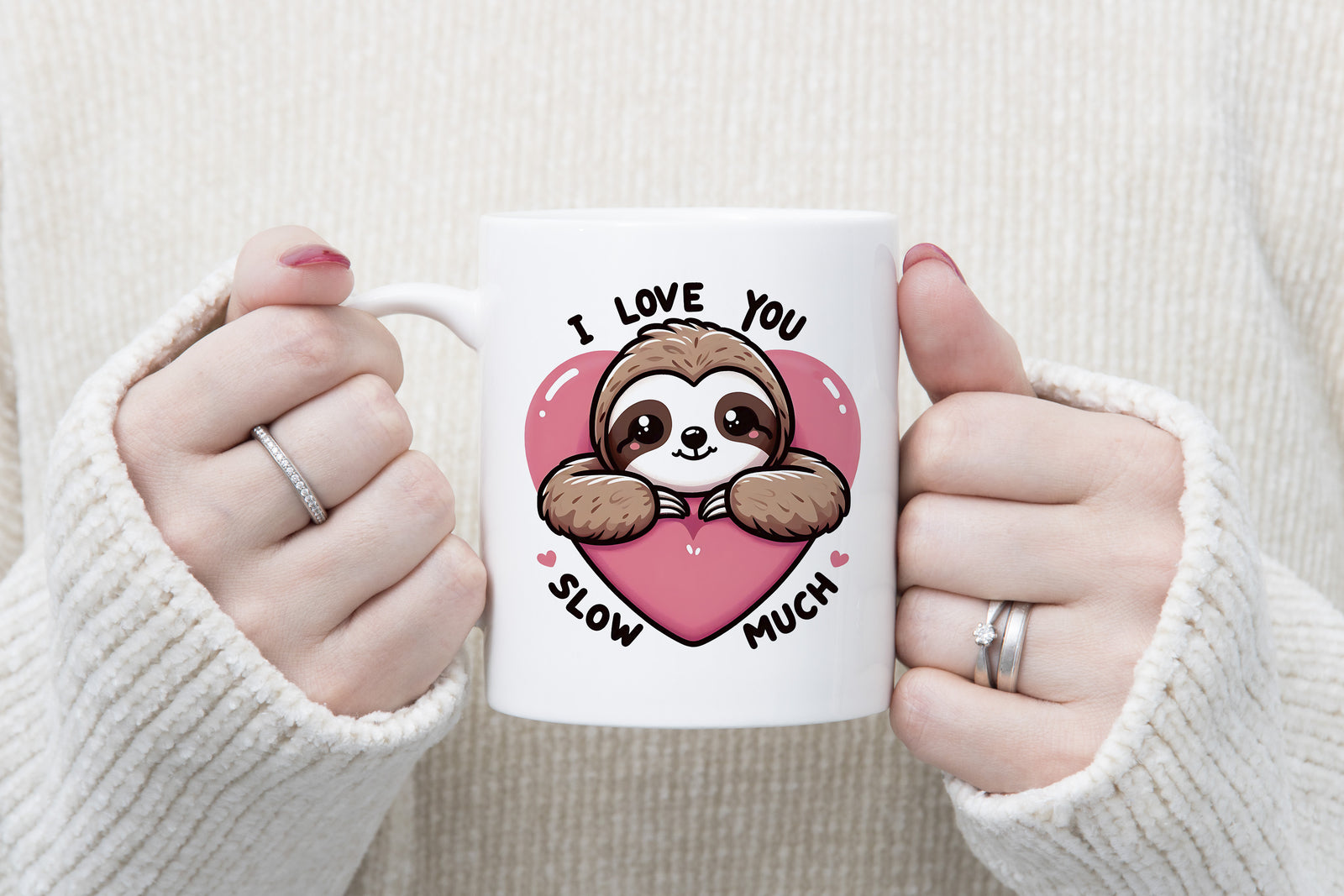 Sloth Mug I Love you Slow Much Coffee Novelty Cup Valentines Day