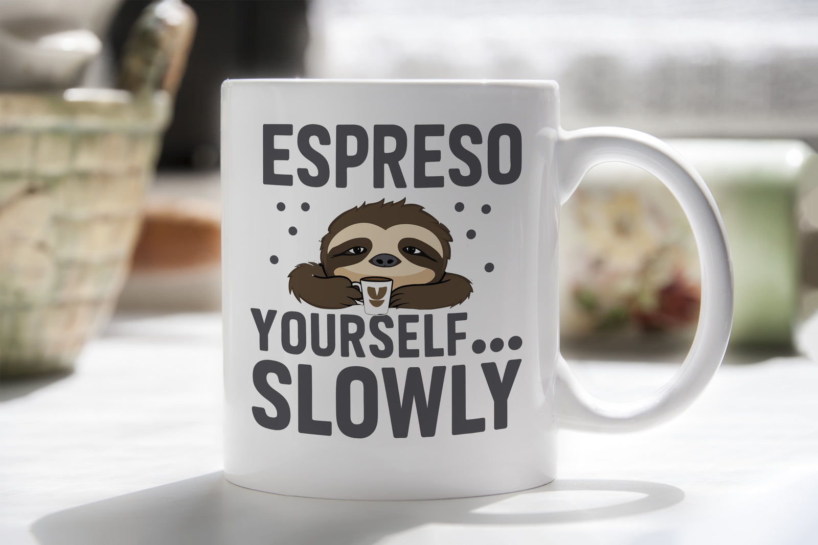 Sloth Coffee Novelty Espreso yourself slowly mug