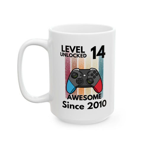 14 Year Old Birthday Gift Gamer Novelty Mug Awesome Since 2010 Coffee Cup