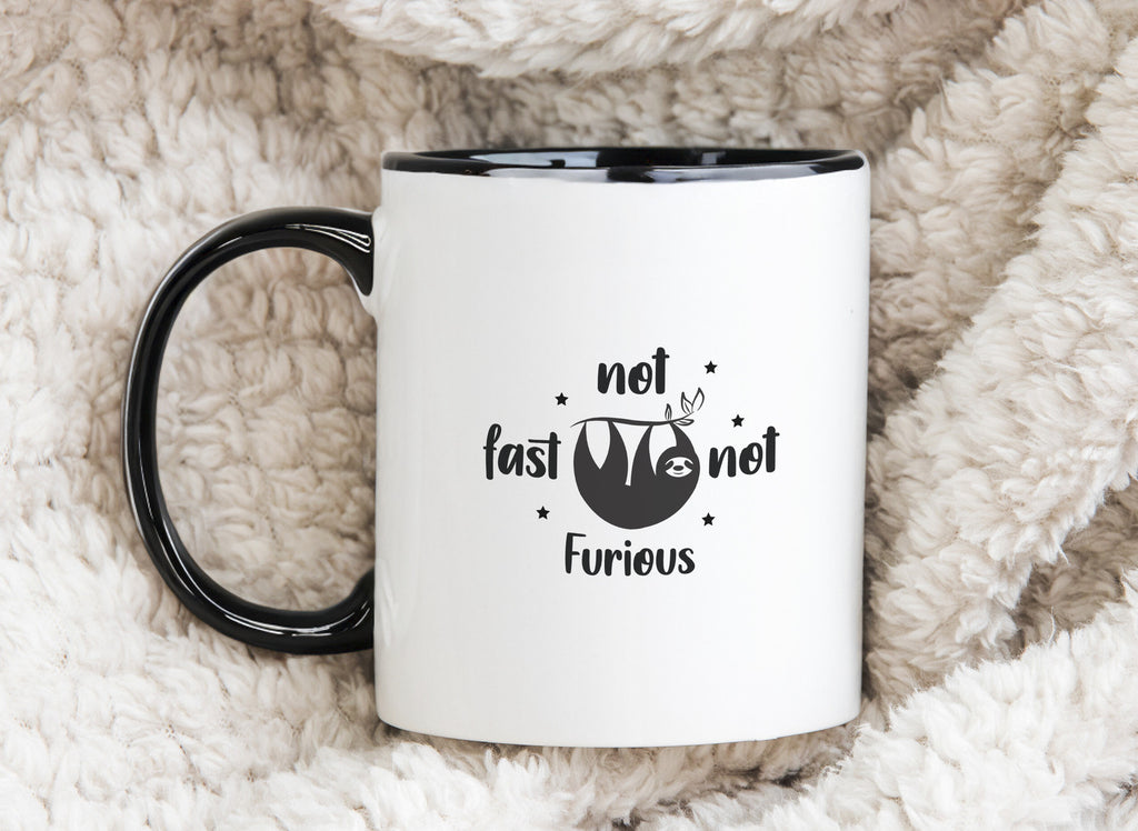 Sloth Not Fast Not Furious Coffee Cup Funny Novelty Mug Gift