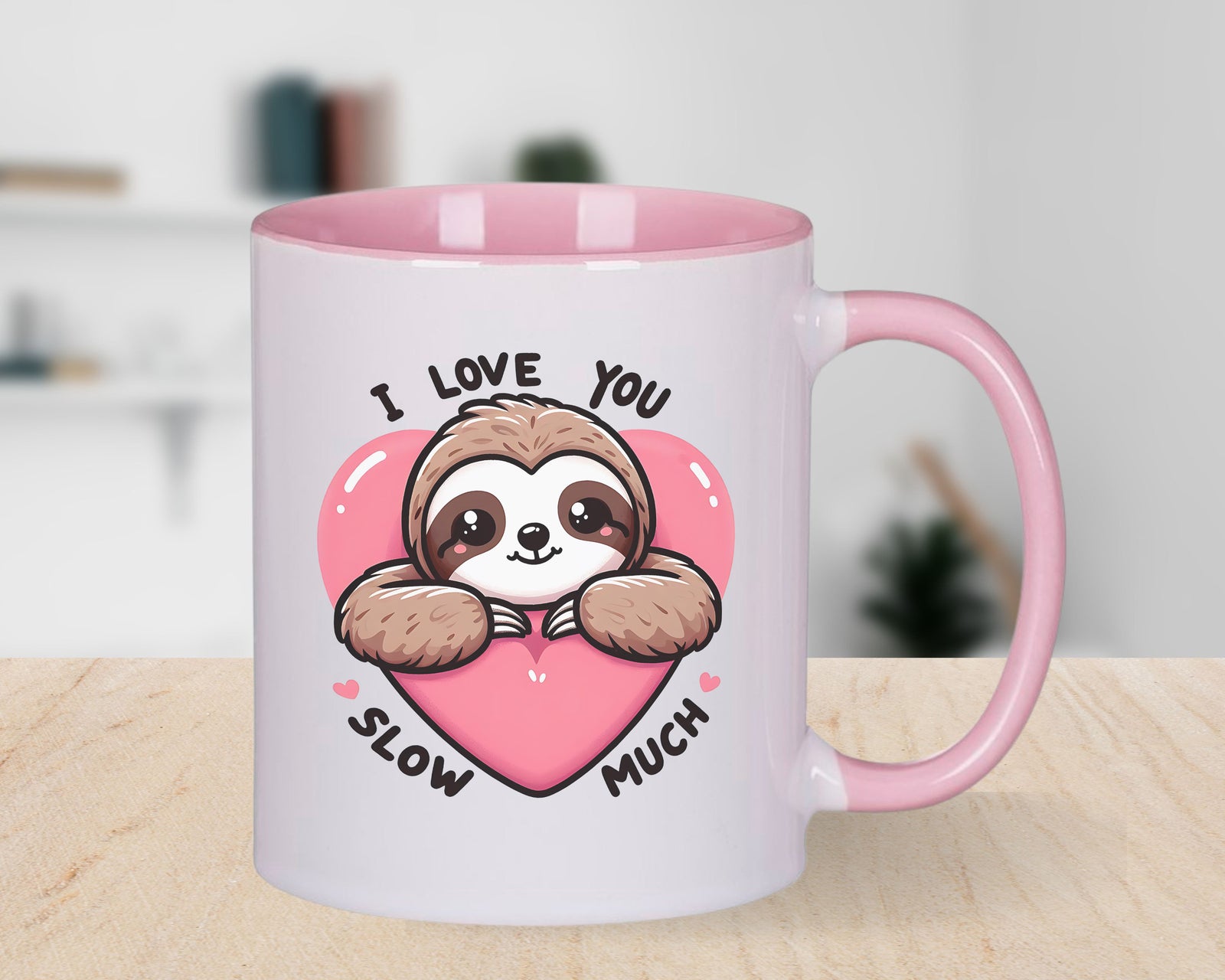 Sloth Mug I Love you Slow Much Coffee Novelty Cup Valentines Day