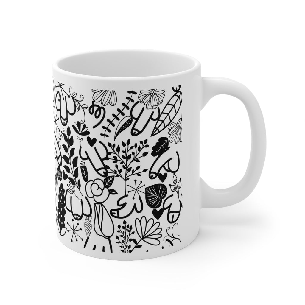 Funny Adult Humour Novelty mug penis flower Dick Pic Caffeine Cup