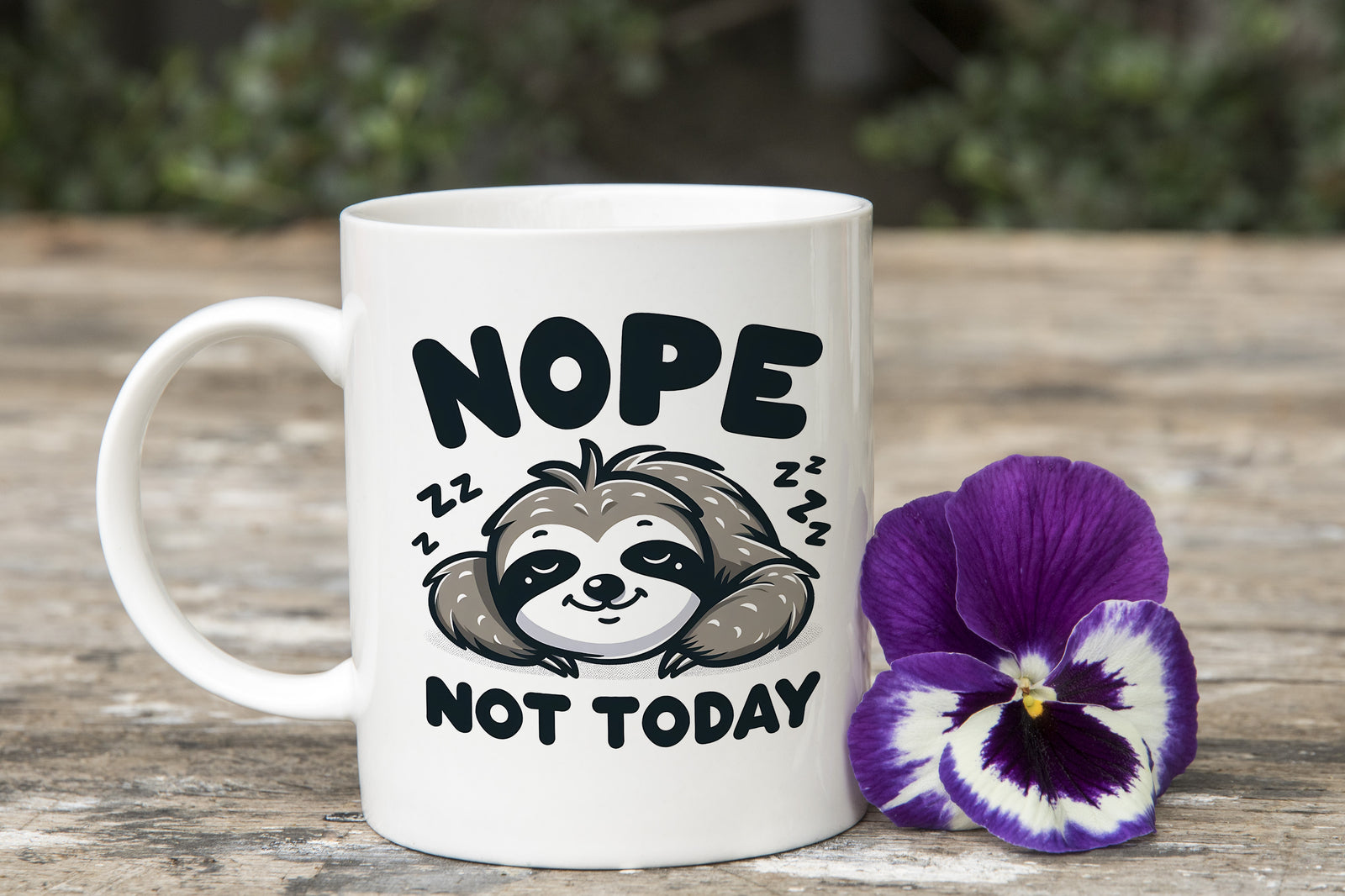 Sloth Nope Not Today Novelty Mug Fun Coffee Cup