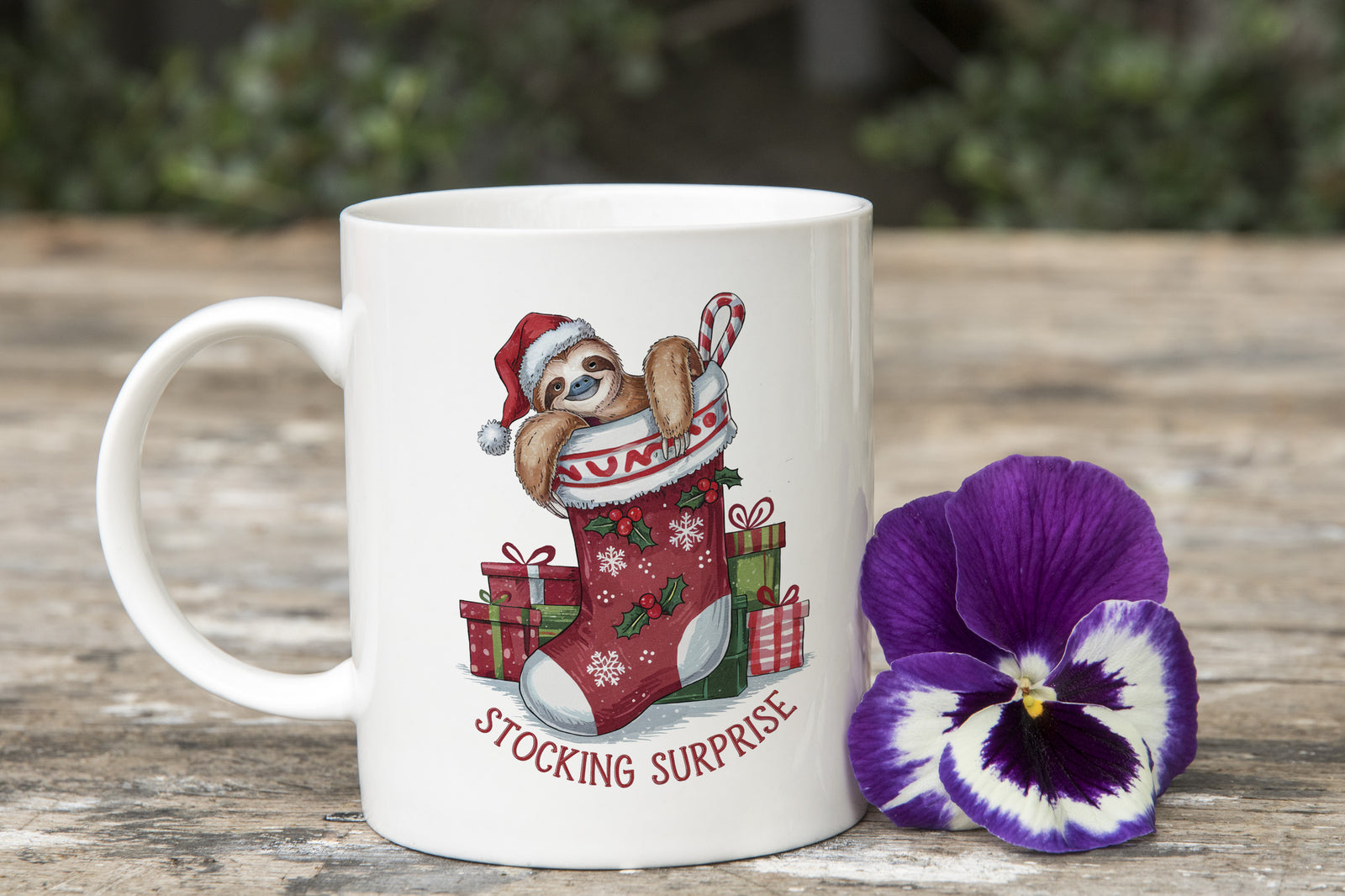 Sloth Christmas Novelty Mug Stocking Suprise Coffee Cup
