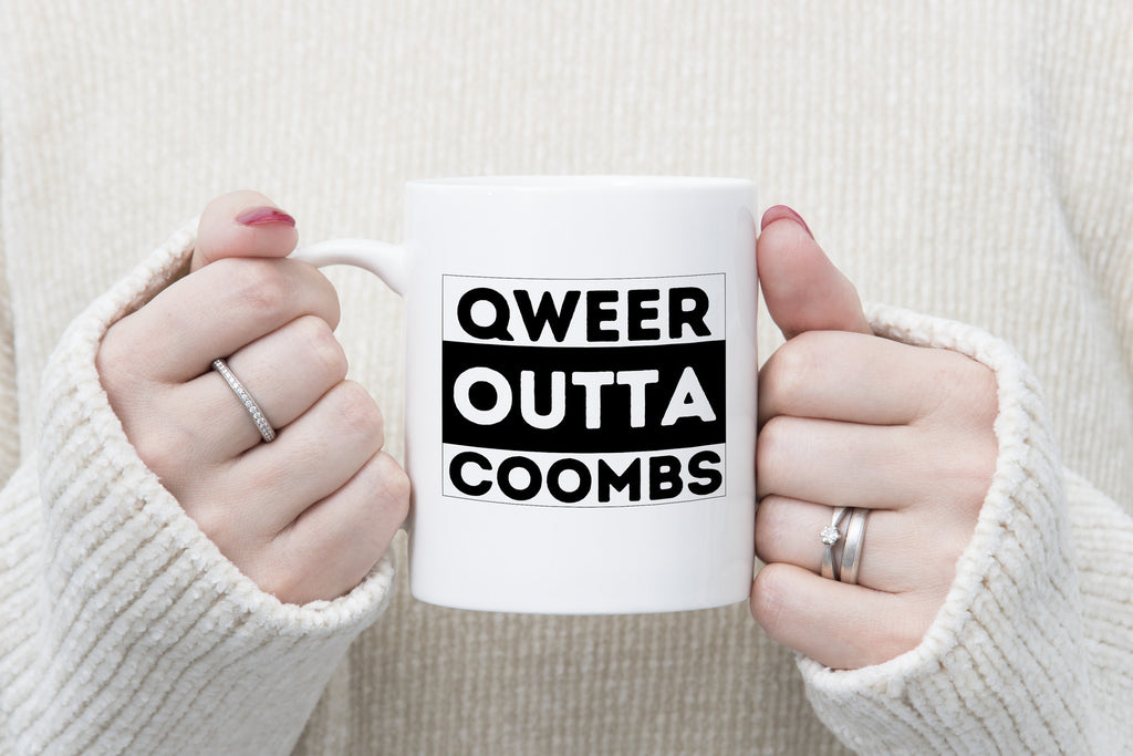 Qweer outta Coombs ACT Novelty Mug Gay Pride LGBTQIA Coffee Cup