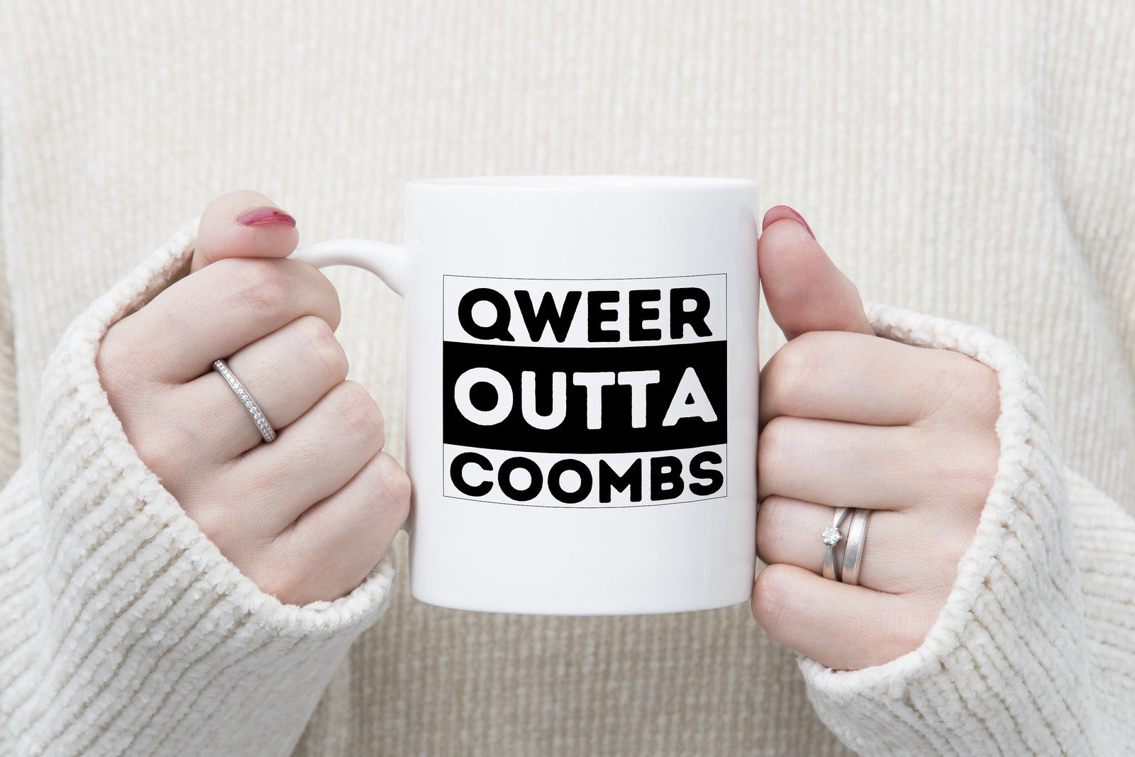 Qweer outta Coombs ACT Novelty Mug Gay Pride LGBTQIA Coffee Cup