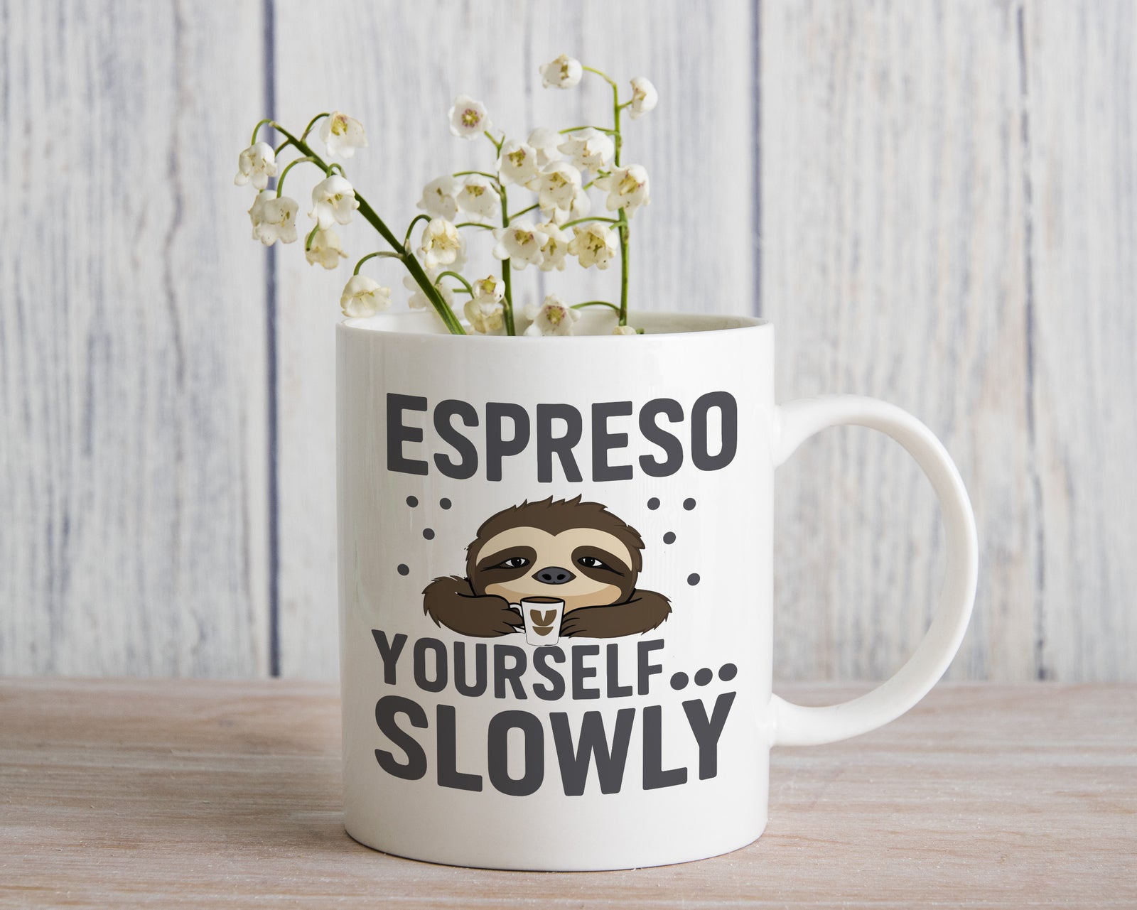 Sloth Coffee Novelty Espreso yourself slowly mug