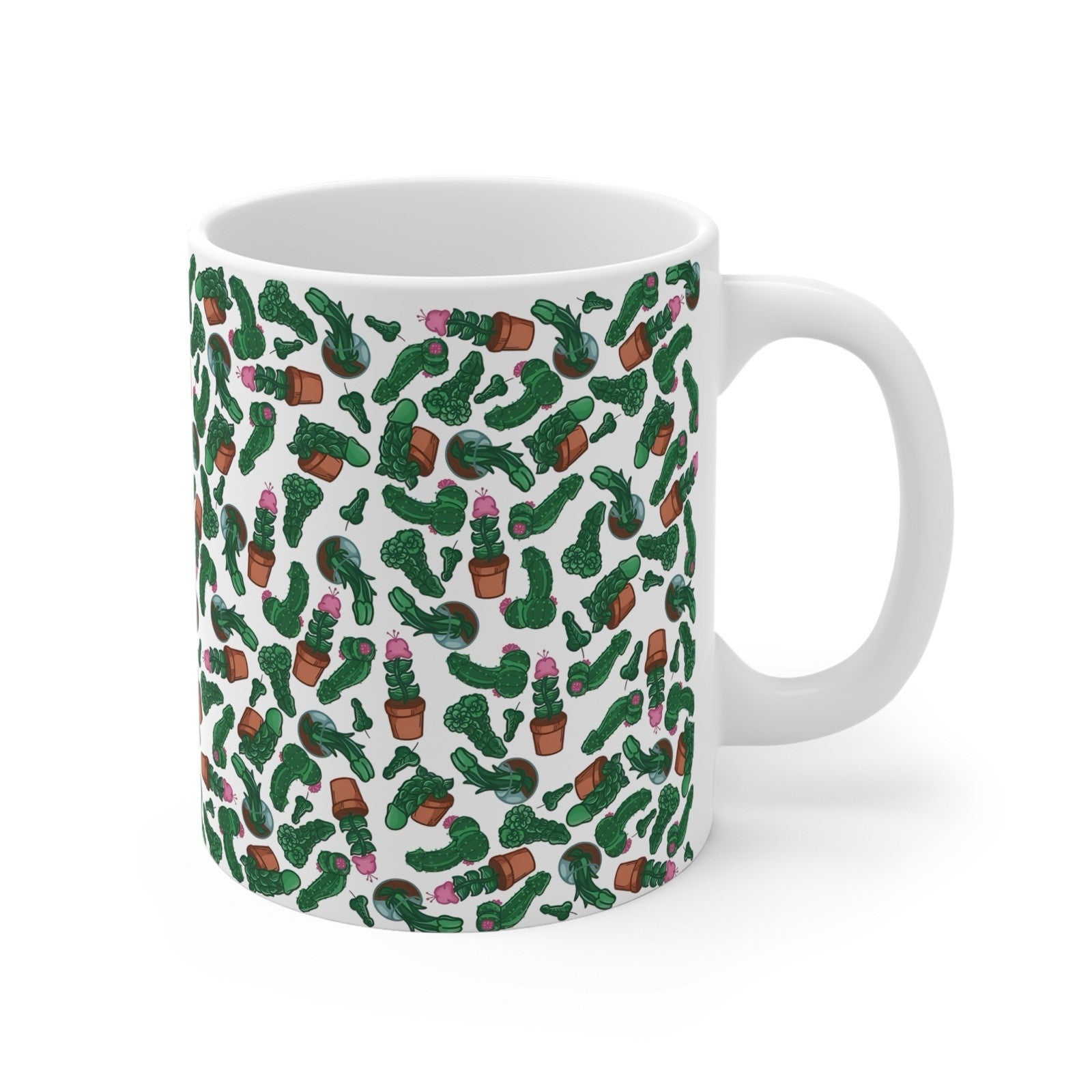 Funny Adult Humour Novelty mug penis Cactus Dick Pic Caffeine Cup