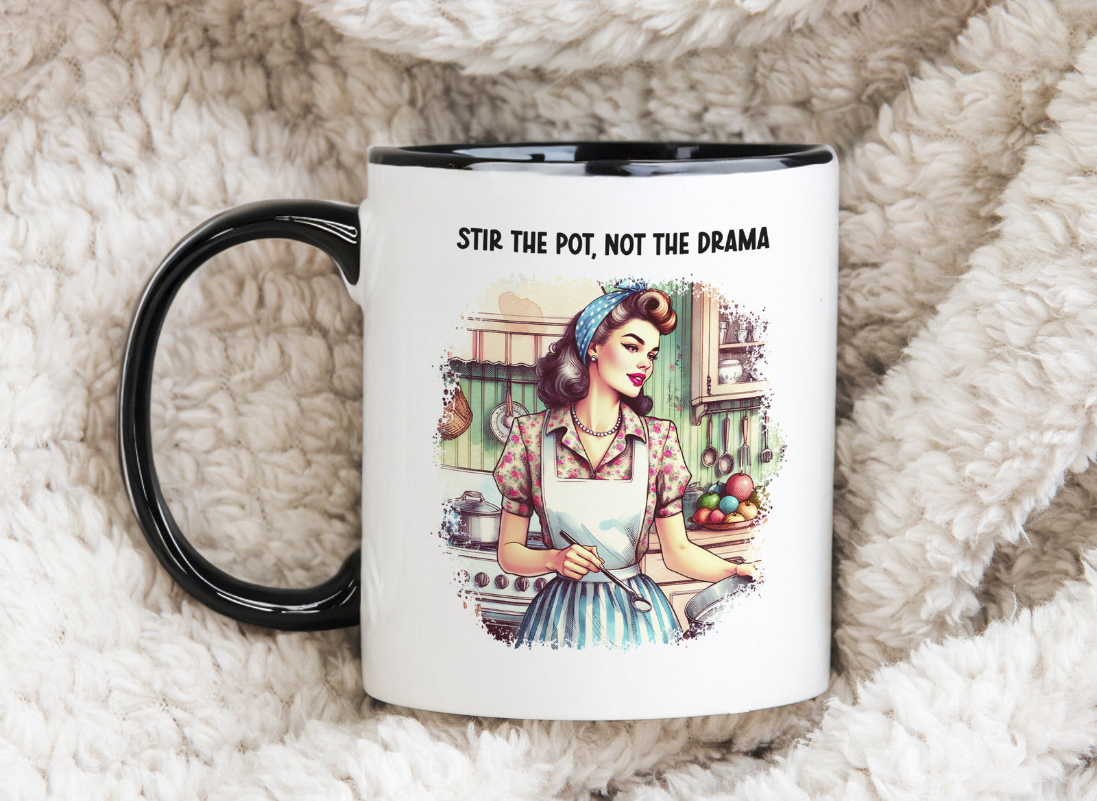 Stir the Pot Not the Drama Queen Novelty Mug Kitchen Gift Coffee Cup