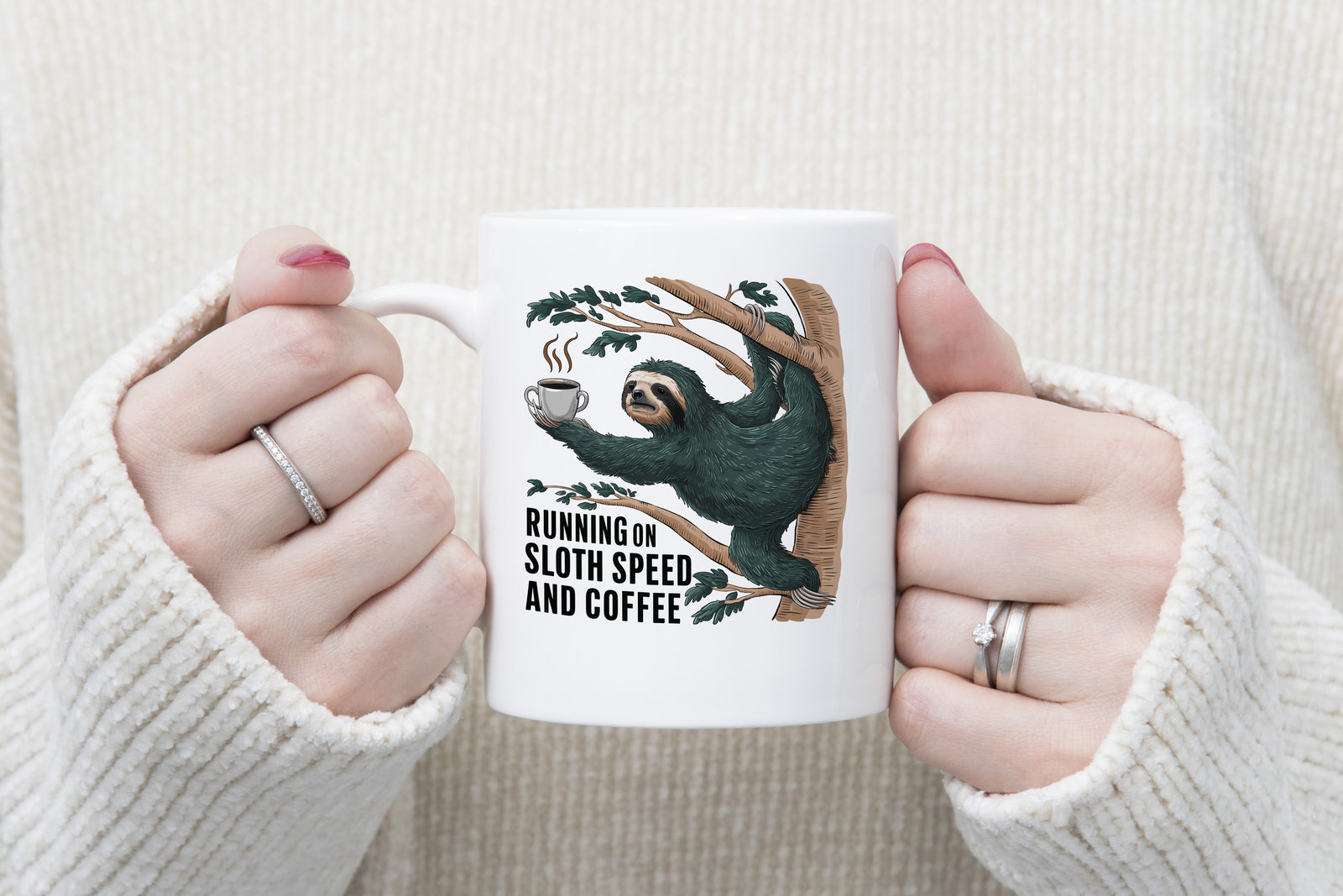 Running on Sloth Speed and Coffee Novelty Mug Tea Cup
