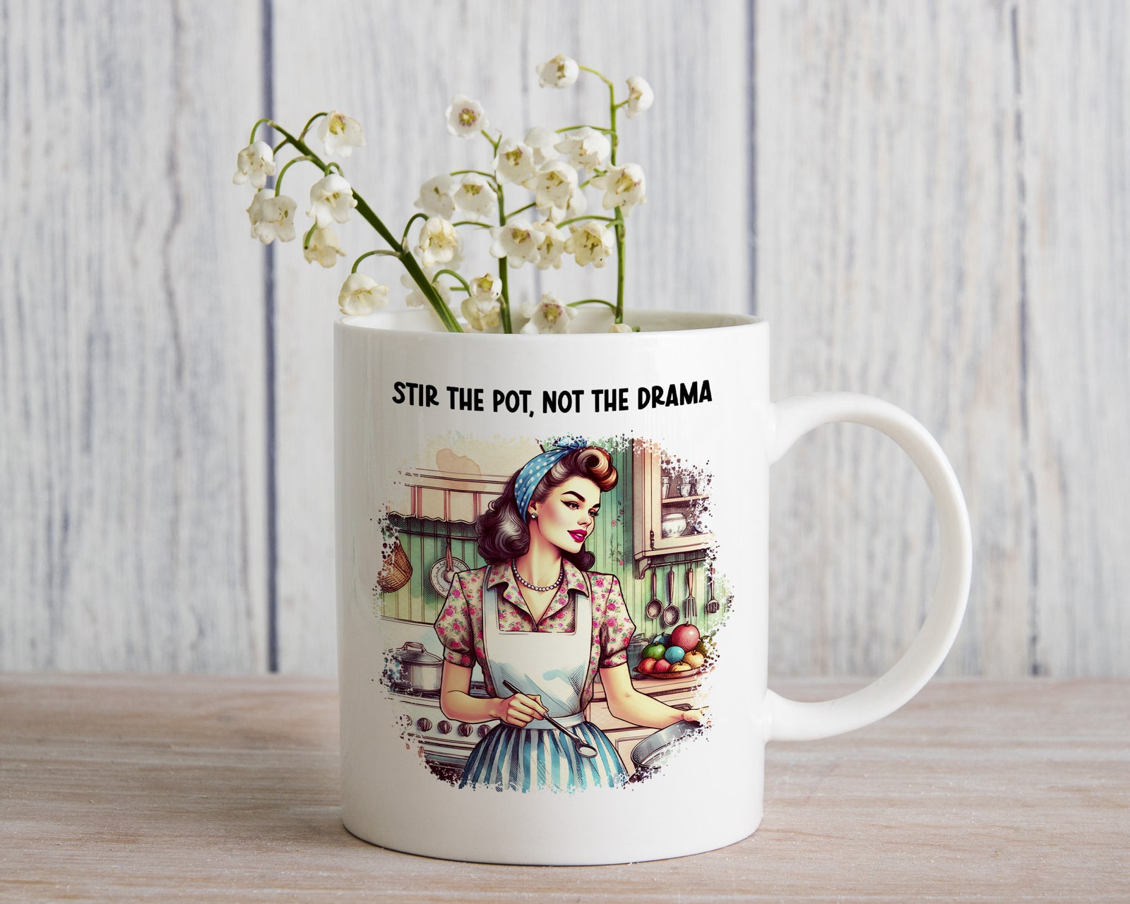 Stir the Pot Not the Drama Queen Novelty Mug Kitchen Gift Coffee Cup