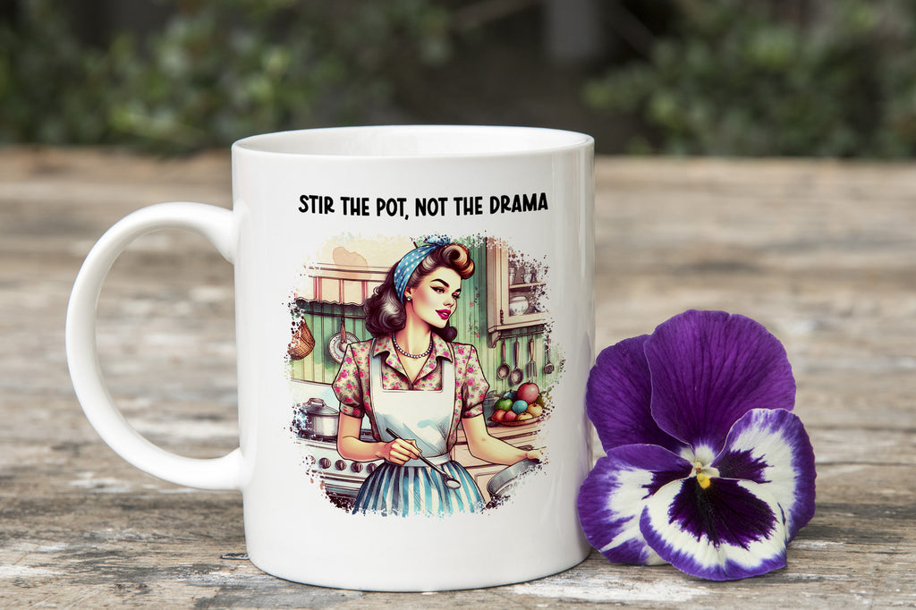 Stir the Pot Not the Drama Queen Novelty Mug Kitchen Gift Coffee Cup