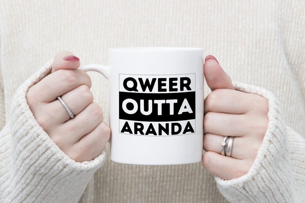 Qweer outta Aranda ACT Novelty Mug Gay Pride LGBTQIA Coffee Cup