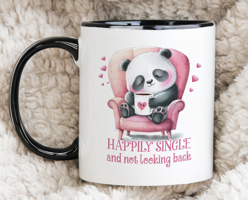 Happily Single and not Looking Back Novelty Mug Divorced Coffee Cup