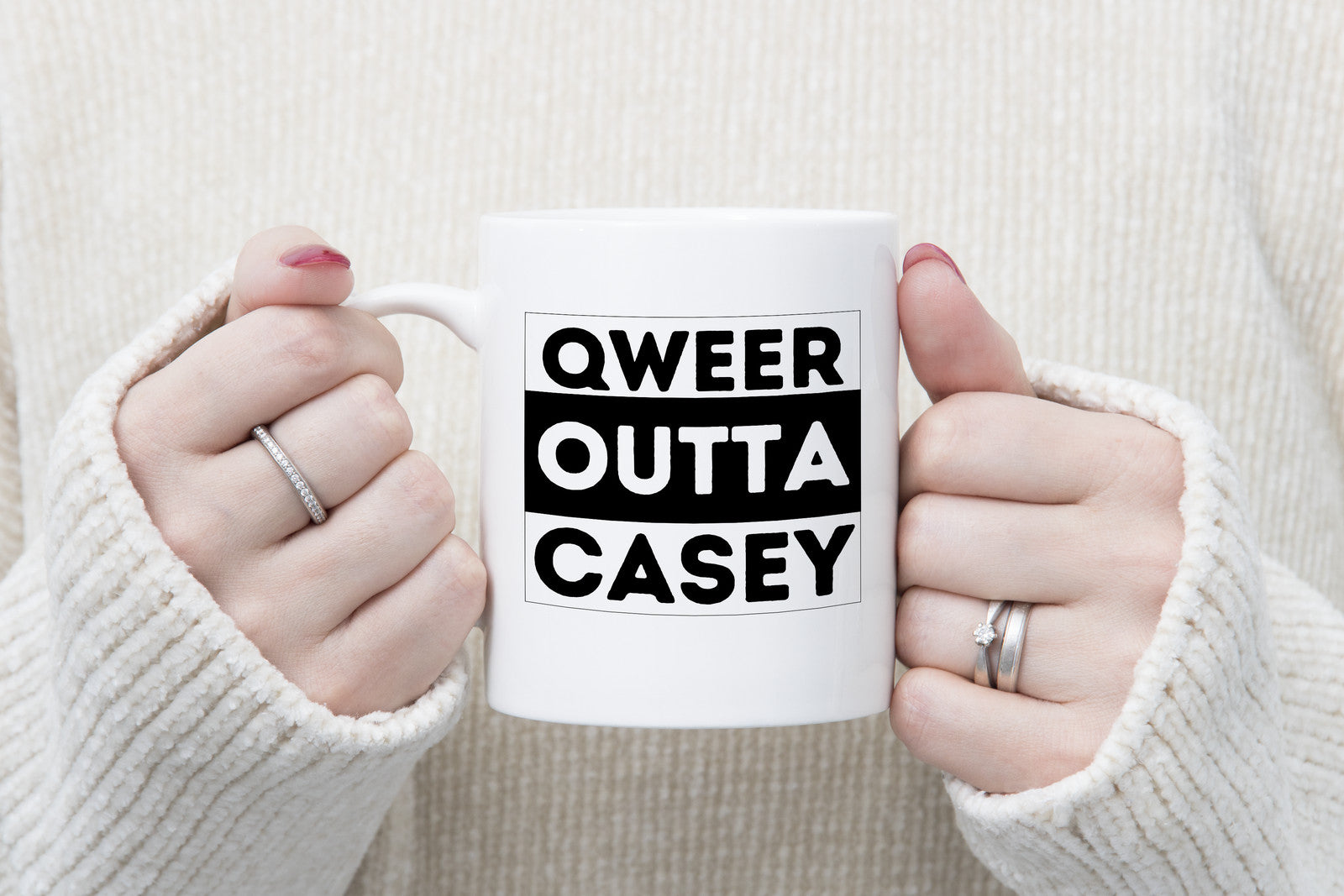 Qweer outta Casey ACT Novelty Mug Gay Pride LGBTQIA Coffee Cup