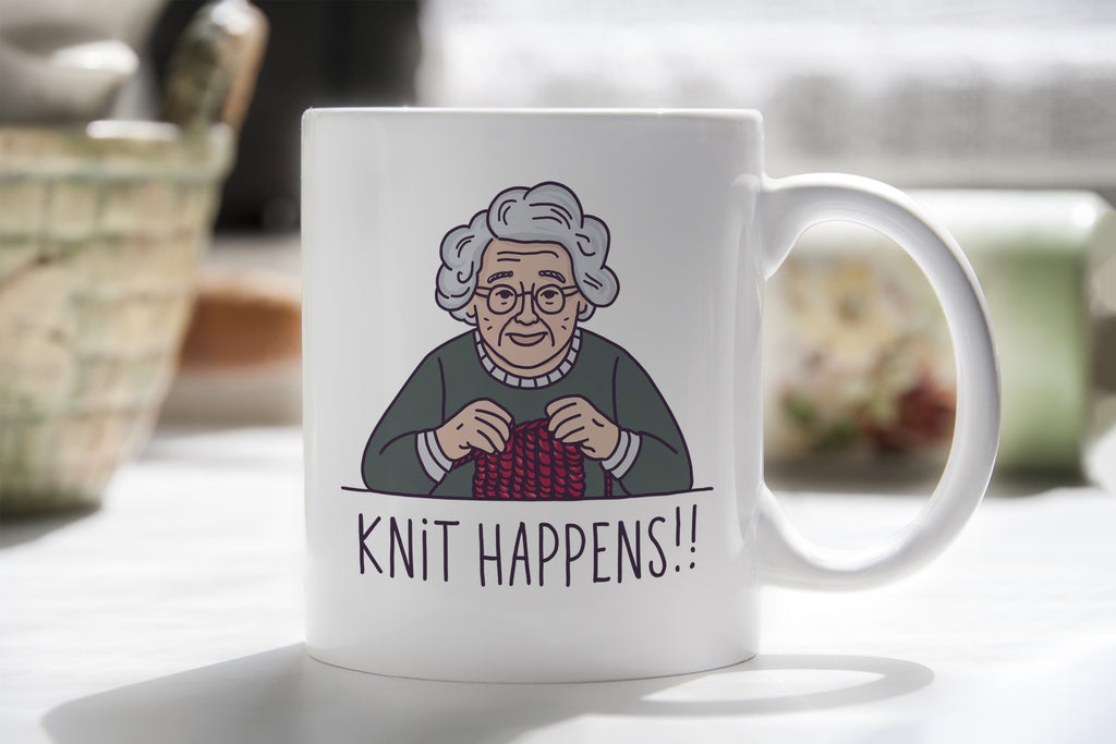 Grandma Gift Knitting Funny Novelty Mug Gift for Christmas Coffee Cup