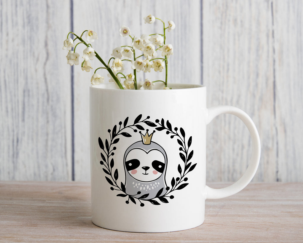 King Sloth Novelty Mug Number 1 Crown Fun Coffee Cup