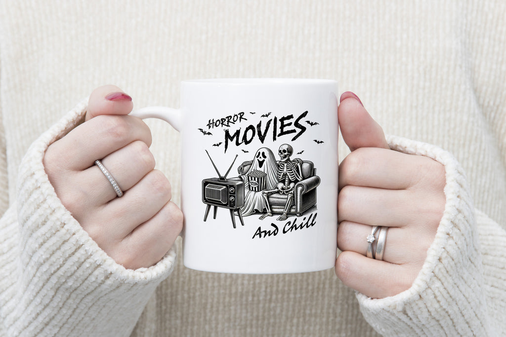 Horrow Movies and Chill Novelty Mug Coffee Cup