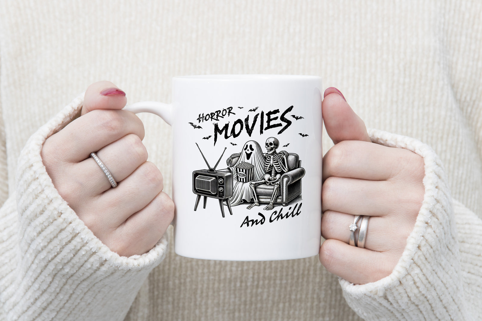 Horrow Movies and Chill Novelty Mug Coffee Cup