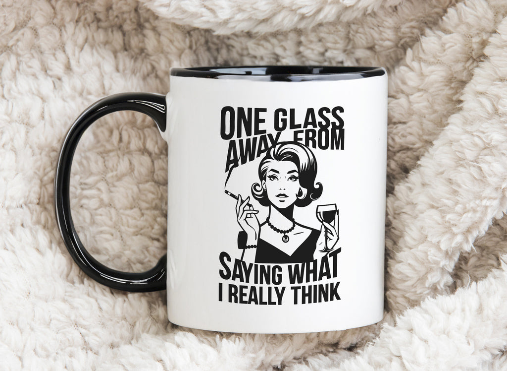 No Filter Retro Woman Novelty Mug Funny Saying What I Really Think Coffee Gift