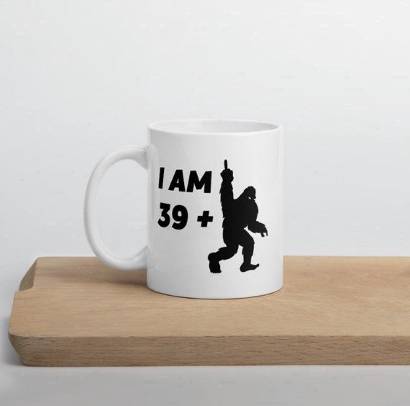 40th Birthday Novelty Mug 39 Plus Middle Finger Funny Birthday Gift