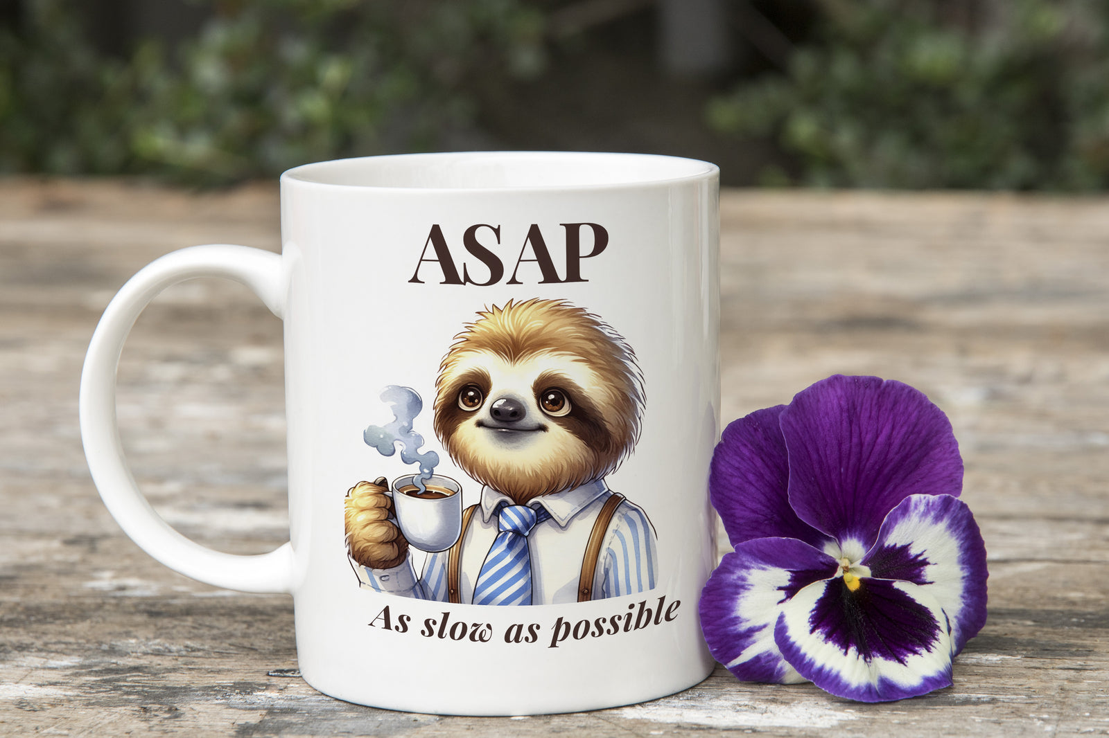 Sloth Mug ASAP As Slow as Possible Coffee Novelty Cup