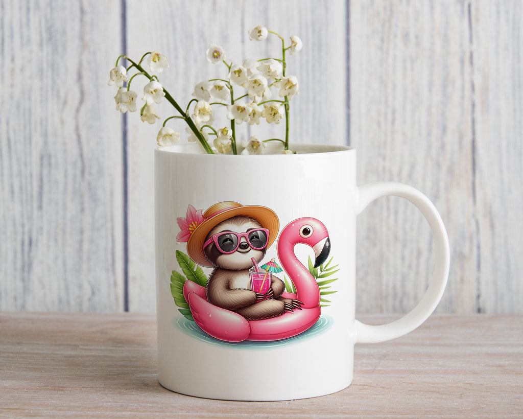 Summer Holidays Sloth Novelty Mug Caffeine Inflatable flamingo Tea Cup