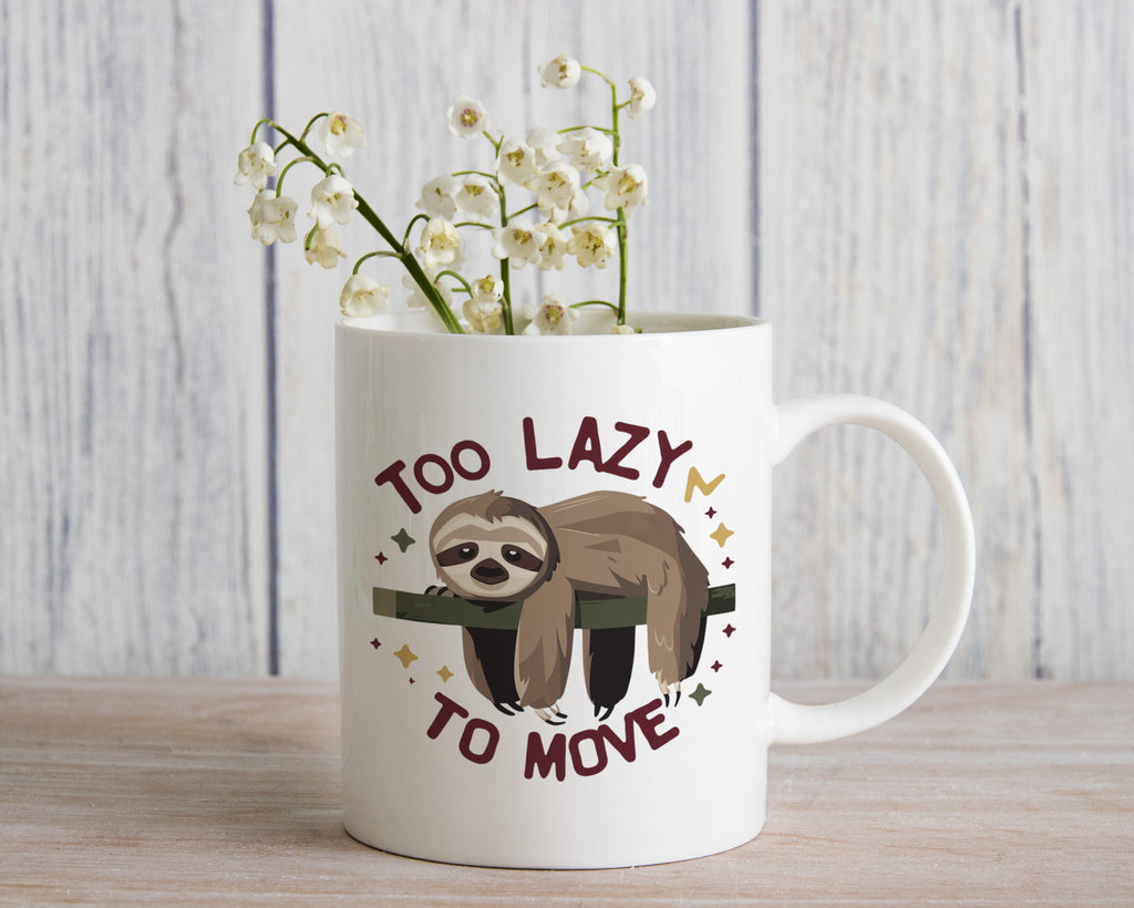 Sloth Novelty Mug Too Lazy To Move Coffee Cup
