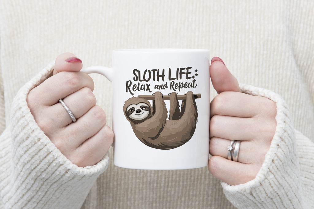 Sloth Novelty Mug Coffee Cup sloth Life Relax and Repeat