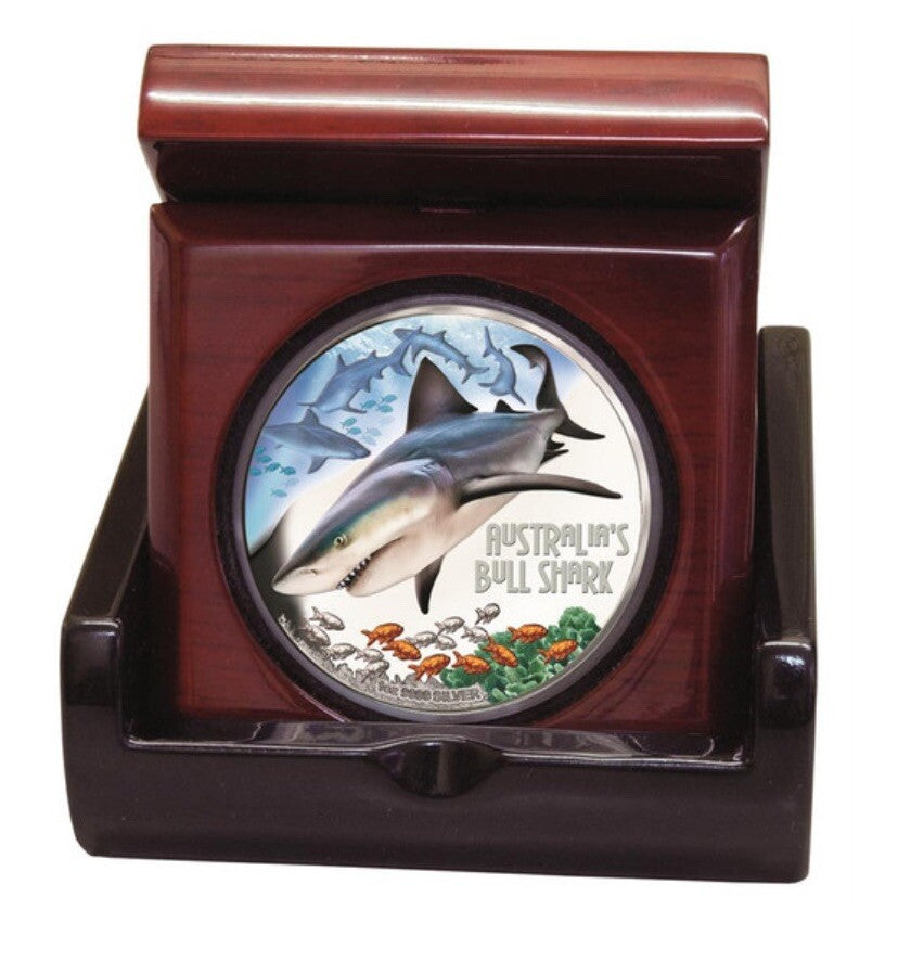 2017 Tuvalu Deadly and Dangerous Australian Bull Shark Silver Proof Coin Perth