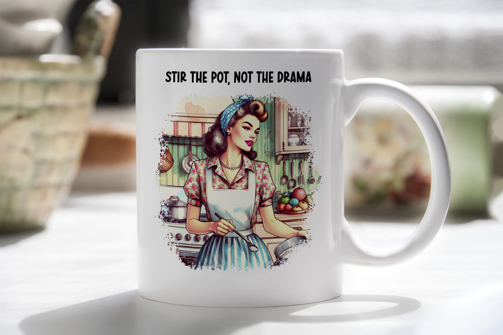 Stir the Pot Not the Drama Queen Novelty Mug Kitchen Gift Coffee Cup