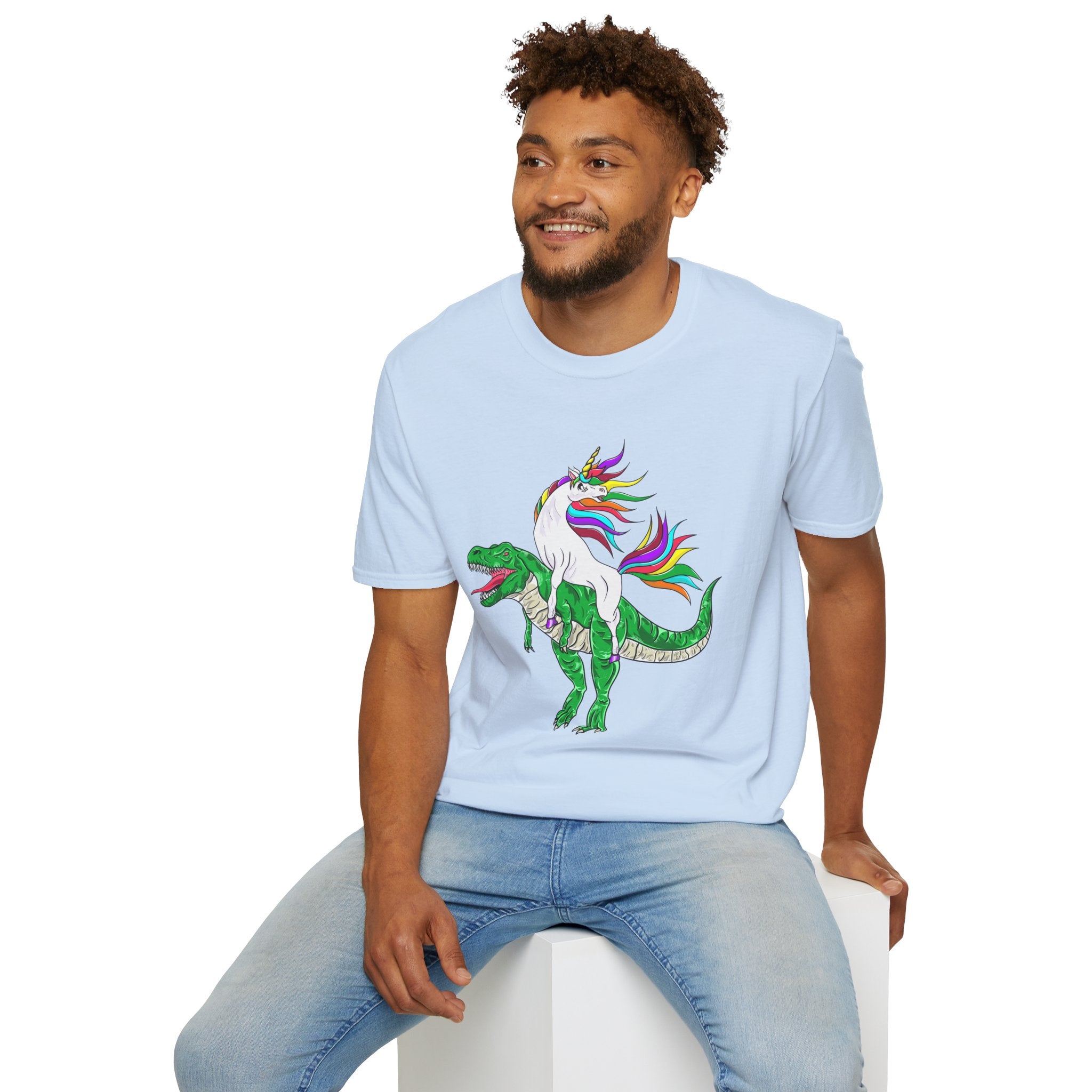 Unisex T-Shirt - Unicorn Riding T-Rex